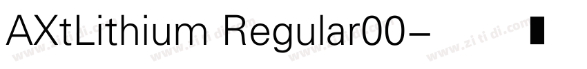AXtLithium Regular00字体转换
